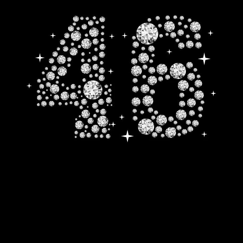 46 Birthday Gift Diamond Glitter