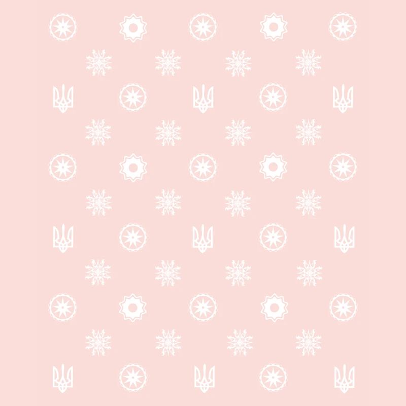 Ukraine Trysub_Repeated symbol Pattern_White