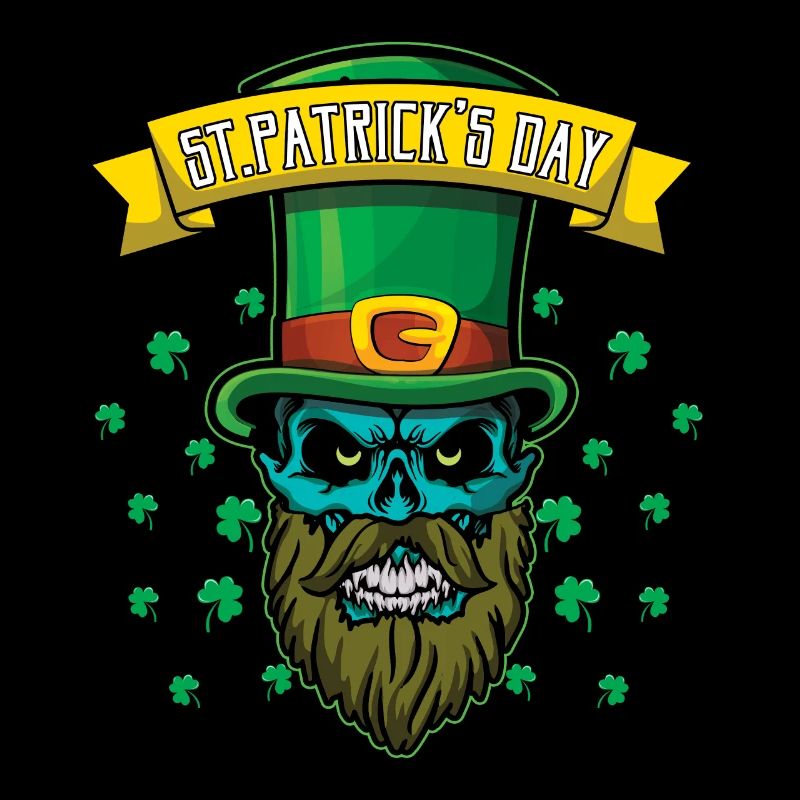 Knochenbärtiges irisches Kleeblatt Saint Patrick Tag