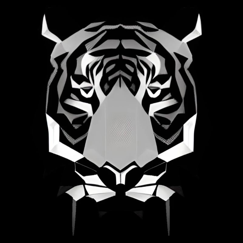 Polygon Design Säbelzahntiger Tierkopf