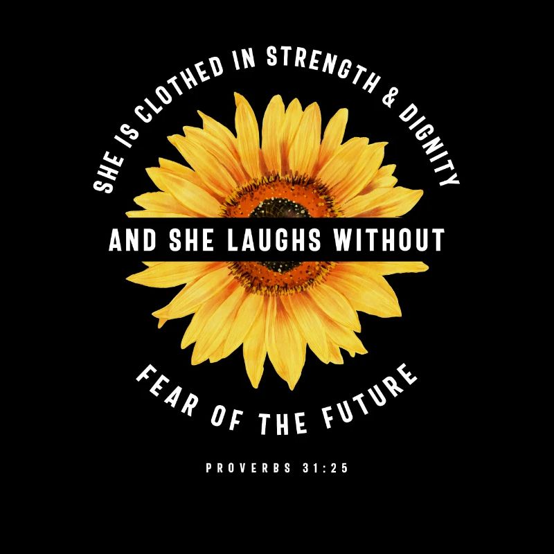 Bible Verse Scripture Religious Proverbs 31:25