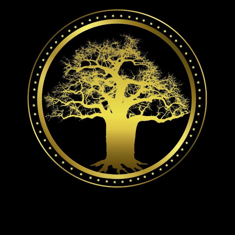Baobab with circle and stars - Graphics - Geometry