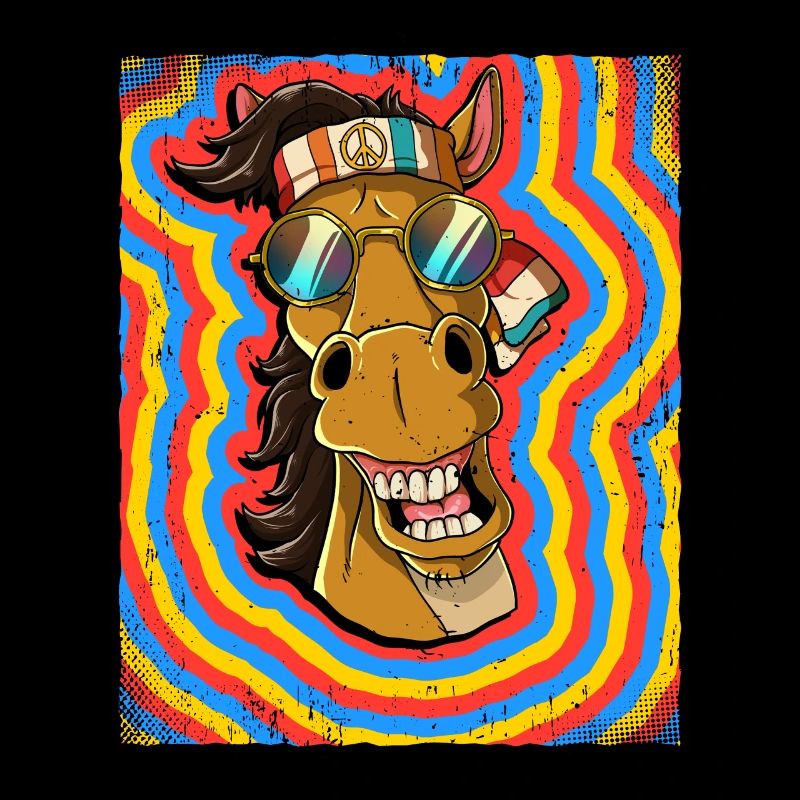 Hippie Pferd Psychedelisch Trippy