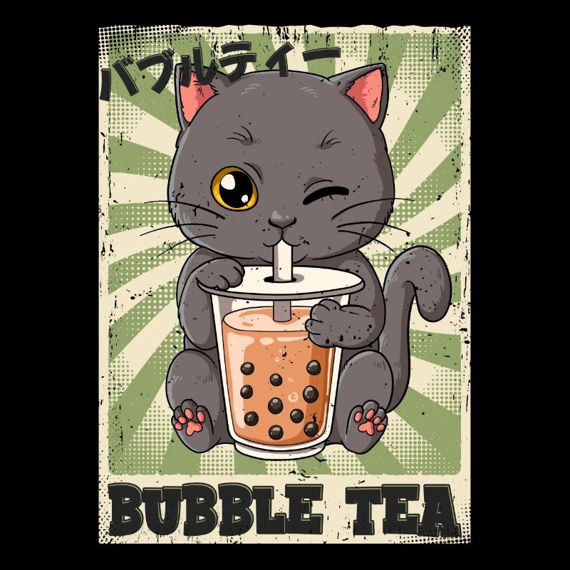 Boba Tea Cat Bubble Tea
