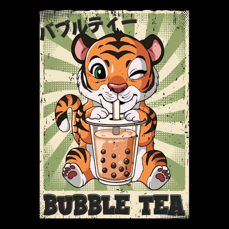 Boba Tea Tiger Bubble Tea