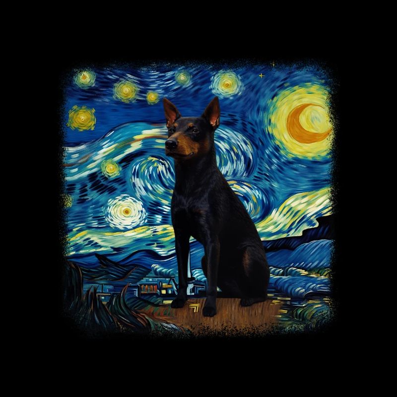 Nuit étoilée australienne Kelpie Van Gogh