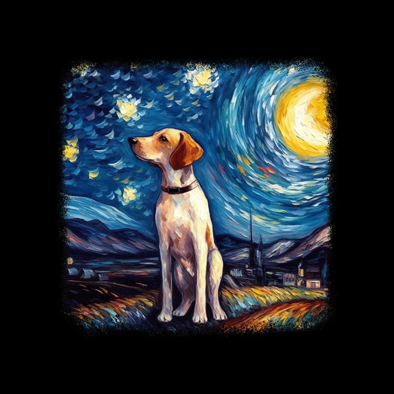 Beagle Van gogh starry night