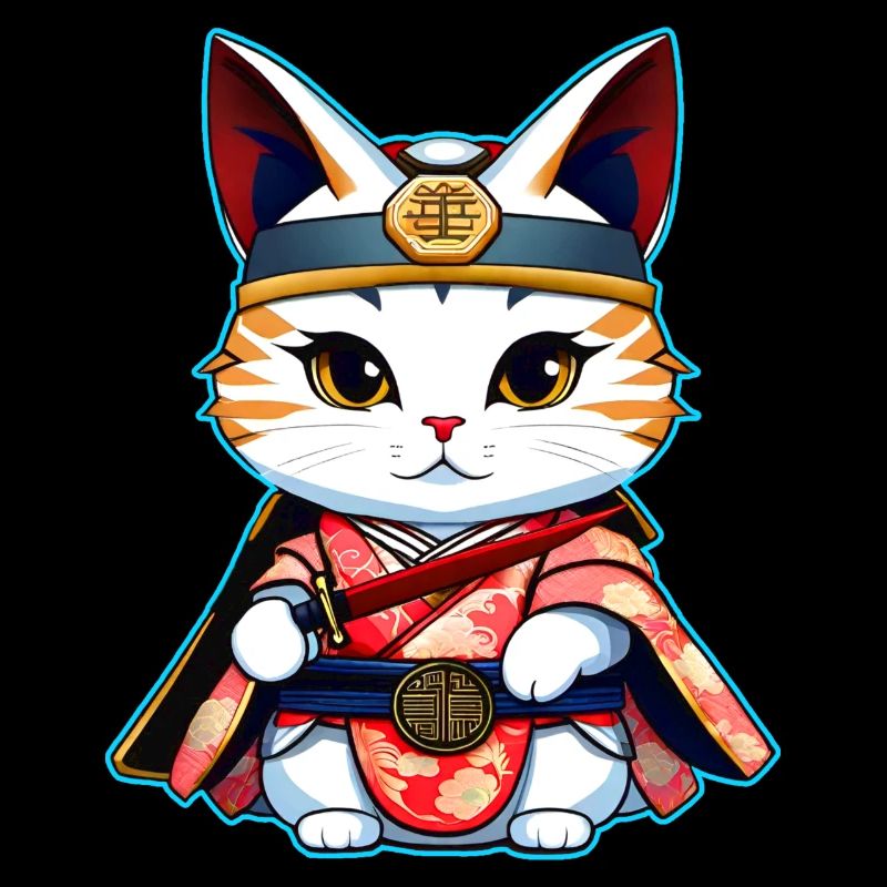 Niedliche Samurai Katze
