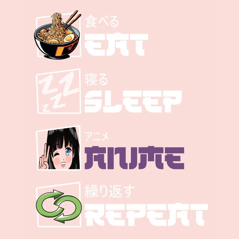 Manger Sommeil Anime Répéter