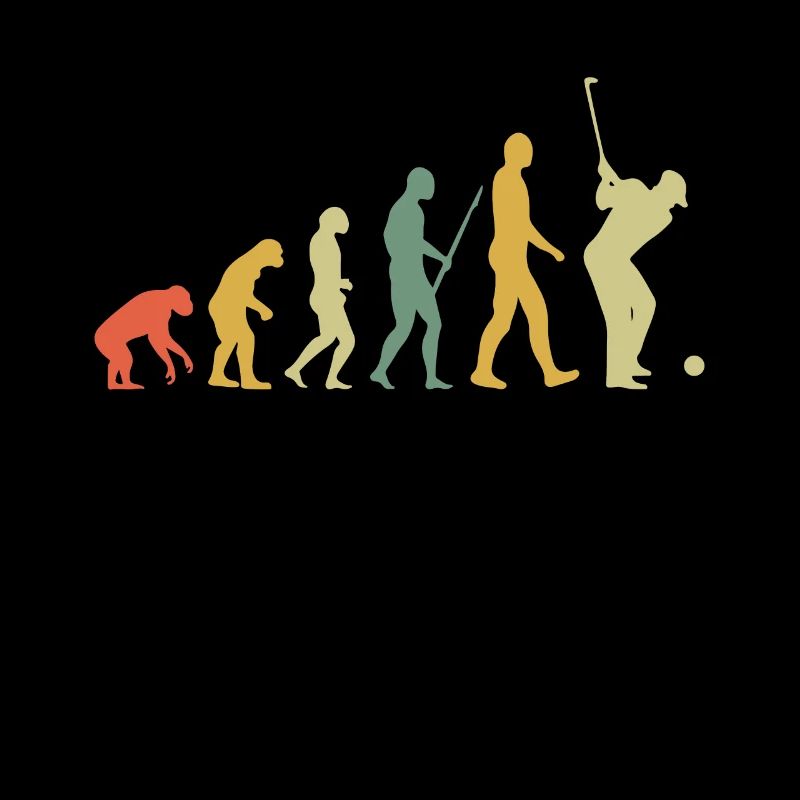Évolution du joueur de golf Club de golf Golfeur Golf Rétro