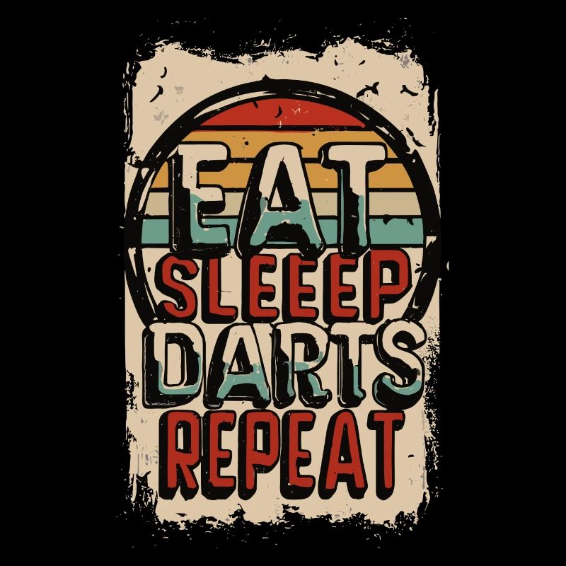 Eat Sleep Darts Repeat Dart Spruch