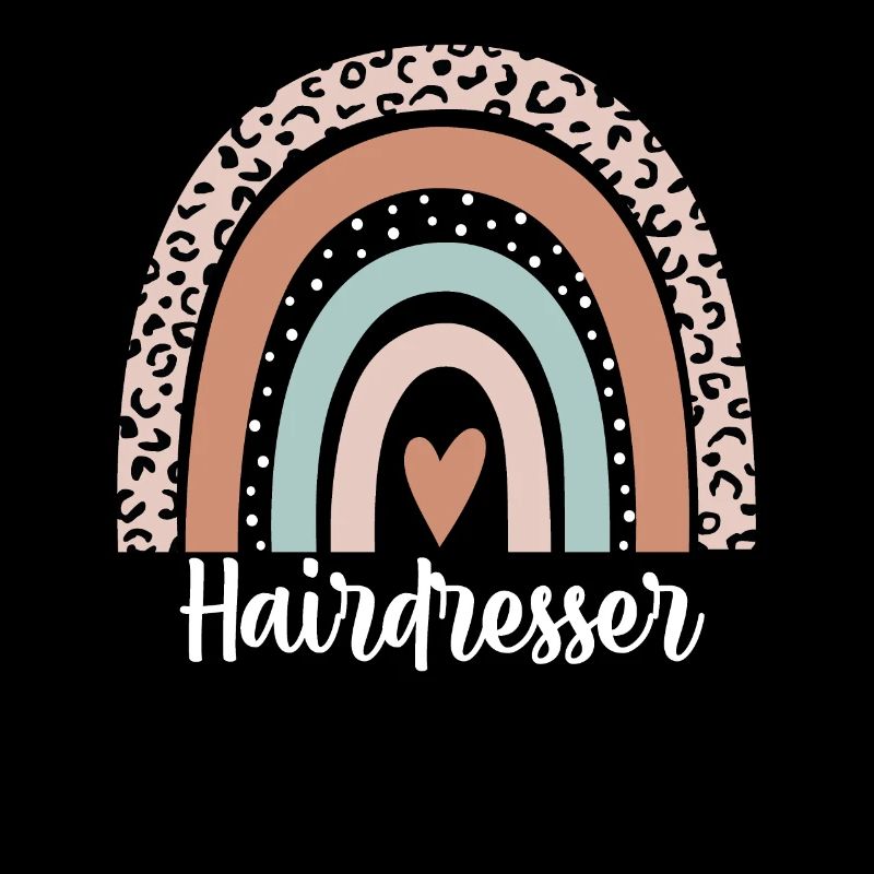 Coiffeur Arc-en-ciel Léopard Coiffeur drôle