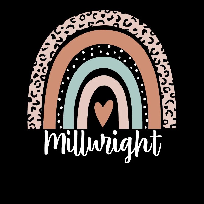 Millwright Rainbow Leopard Funny Millwright