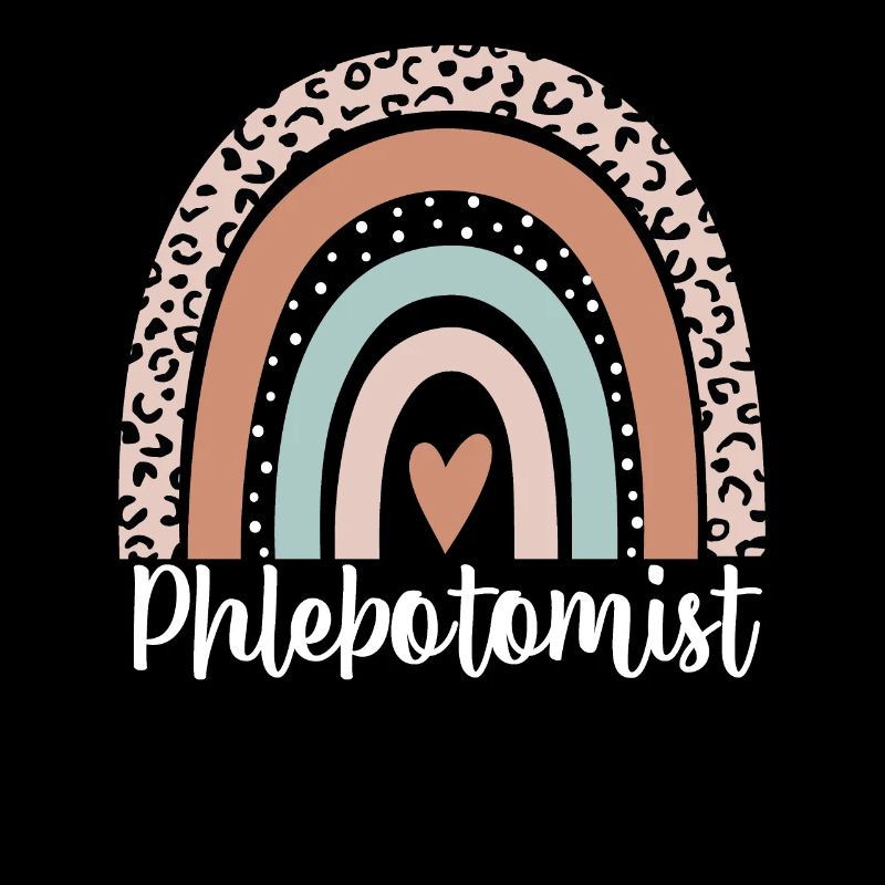 Phlebotomist Rainbow Leopard Funny Phlebotomist