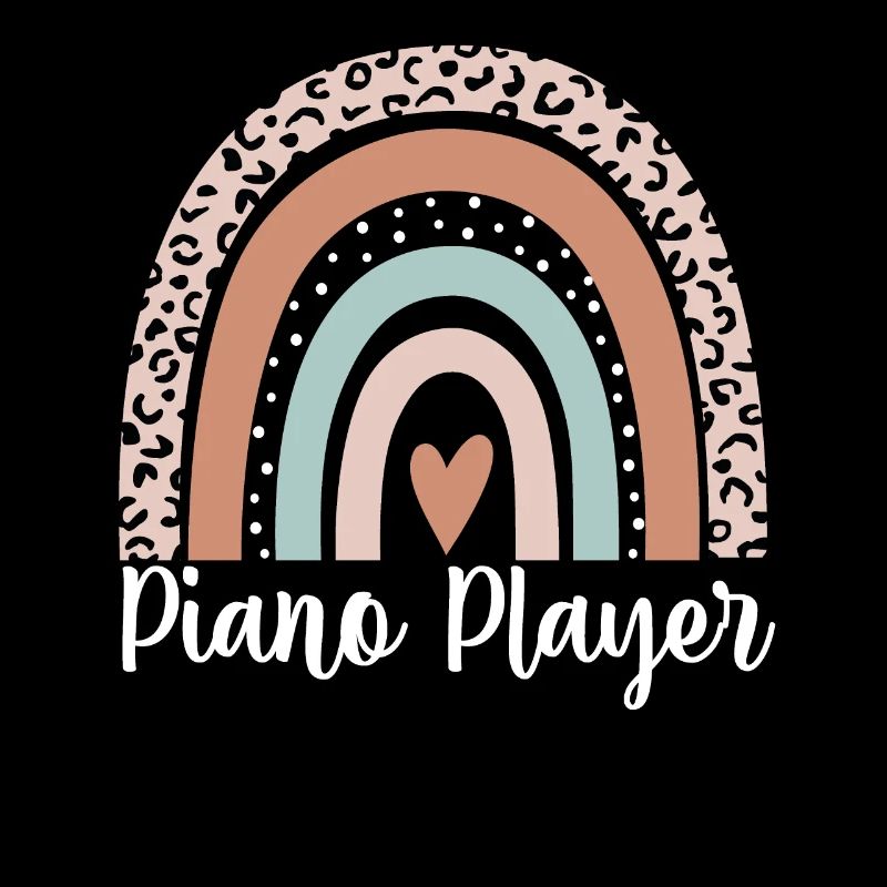 Piano Player Rainbow Leopard Funny Piano Player