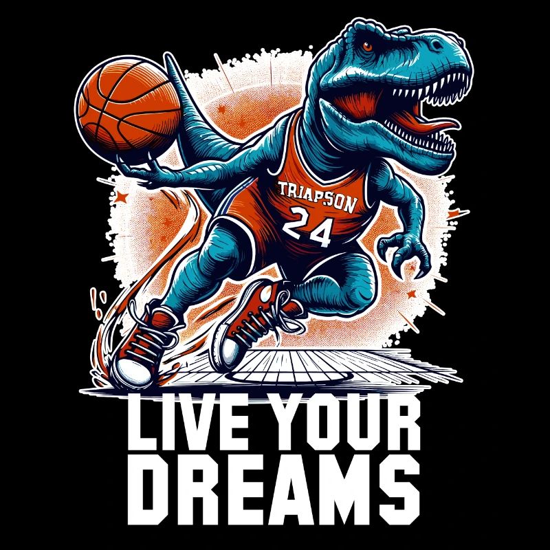 Basketball T-Rex Dinosaurier Träume Geschenk