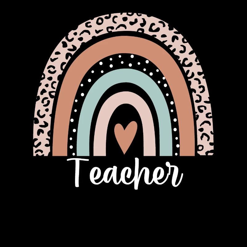 Teacher Rainbow Leopard Funny Teacher Appreciation