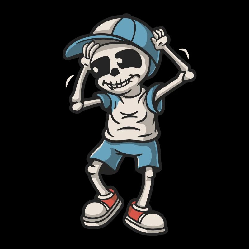 Funny Skeleton Skull Dancing Halloween