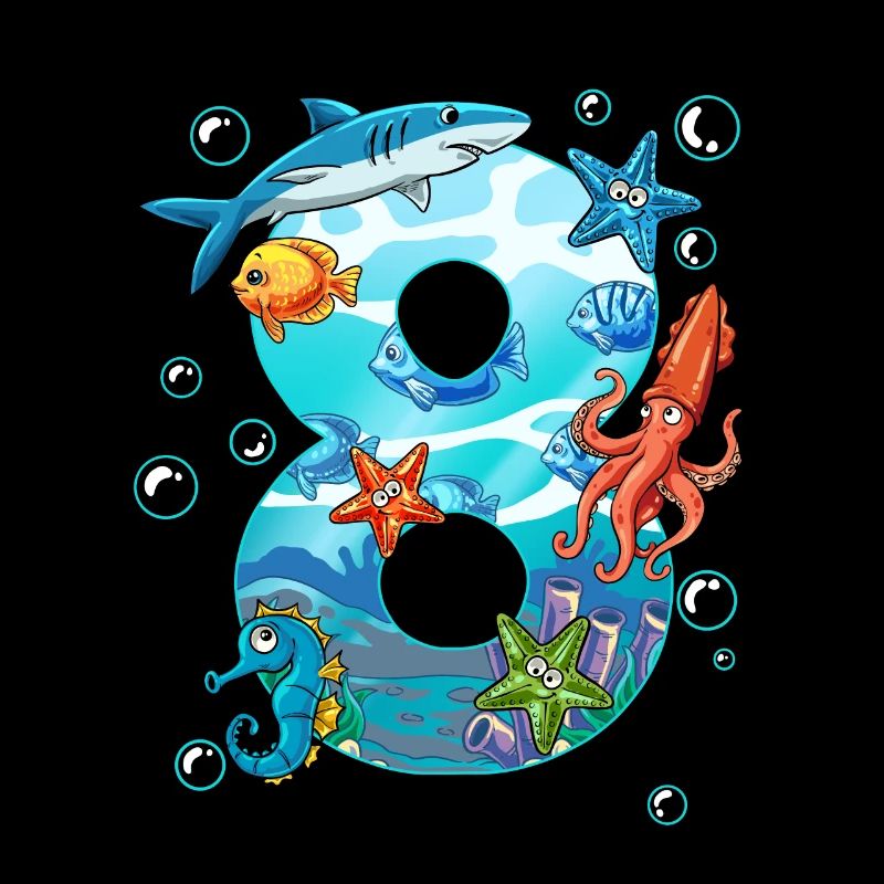 8e anniversaire créatures marines