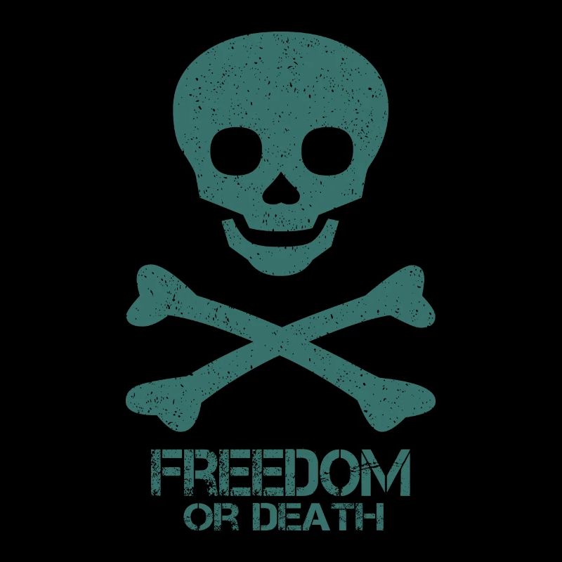 Skull Saying Freedom Or Death
