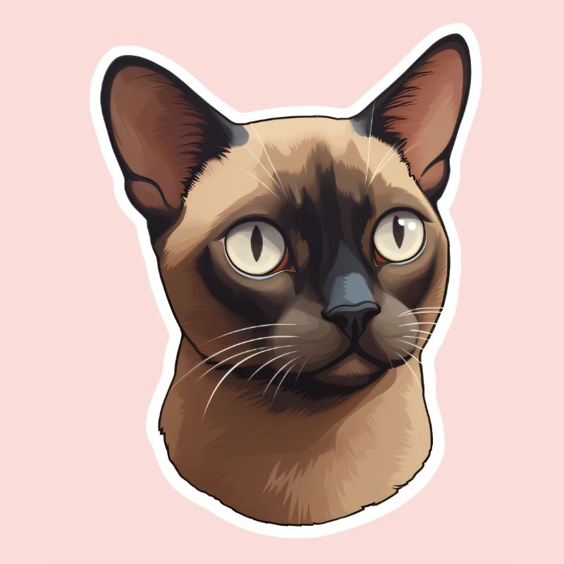 Tête de chat birman