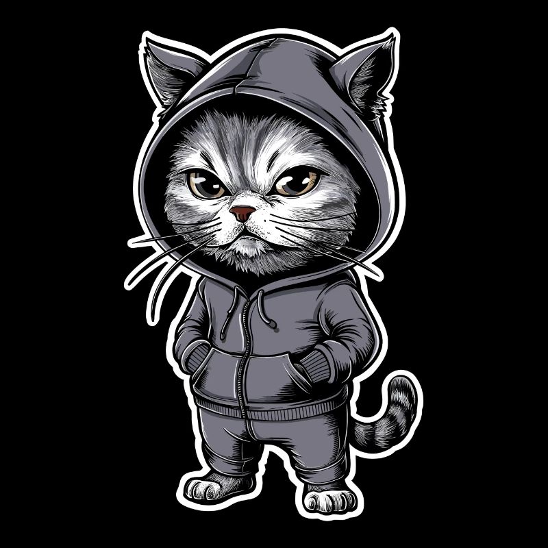 Chat en colère Chat Chat