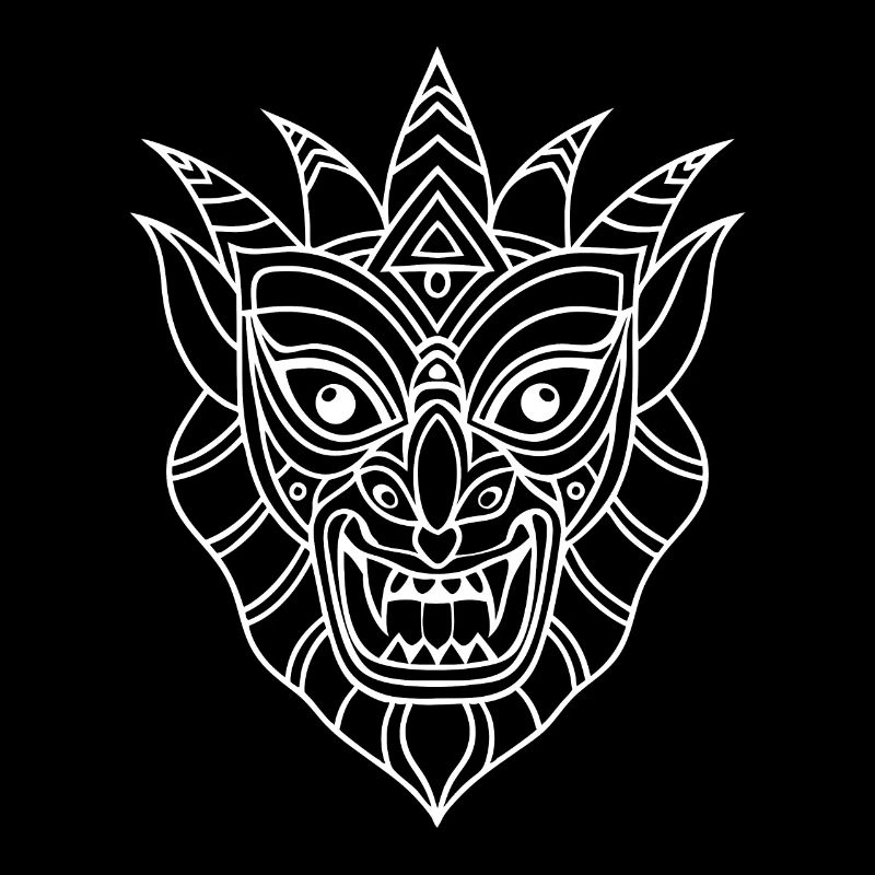 Un masque tribal complexe