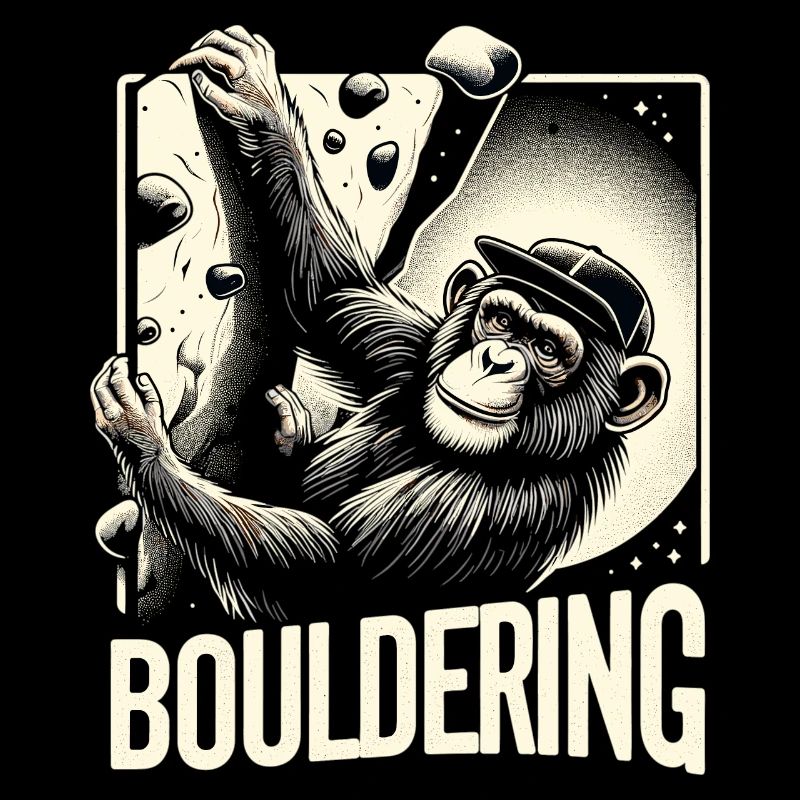 Bouldering Chimpanzee Climbing Gift