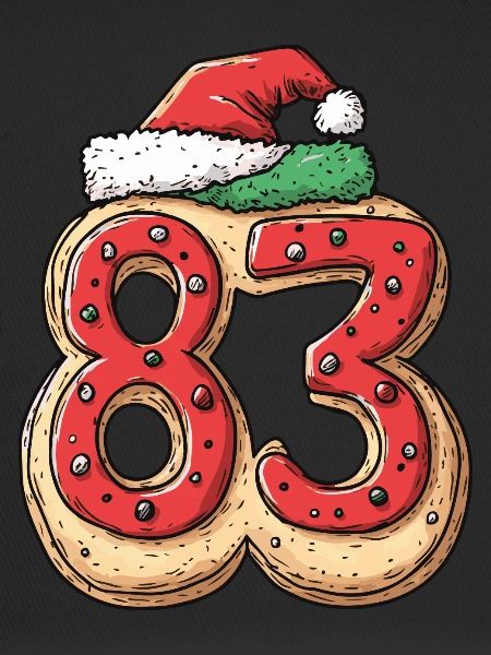 83 Number Christmas Cookie
