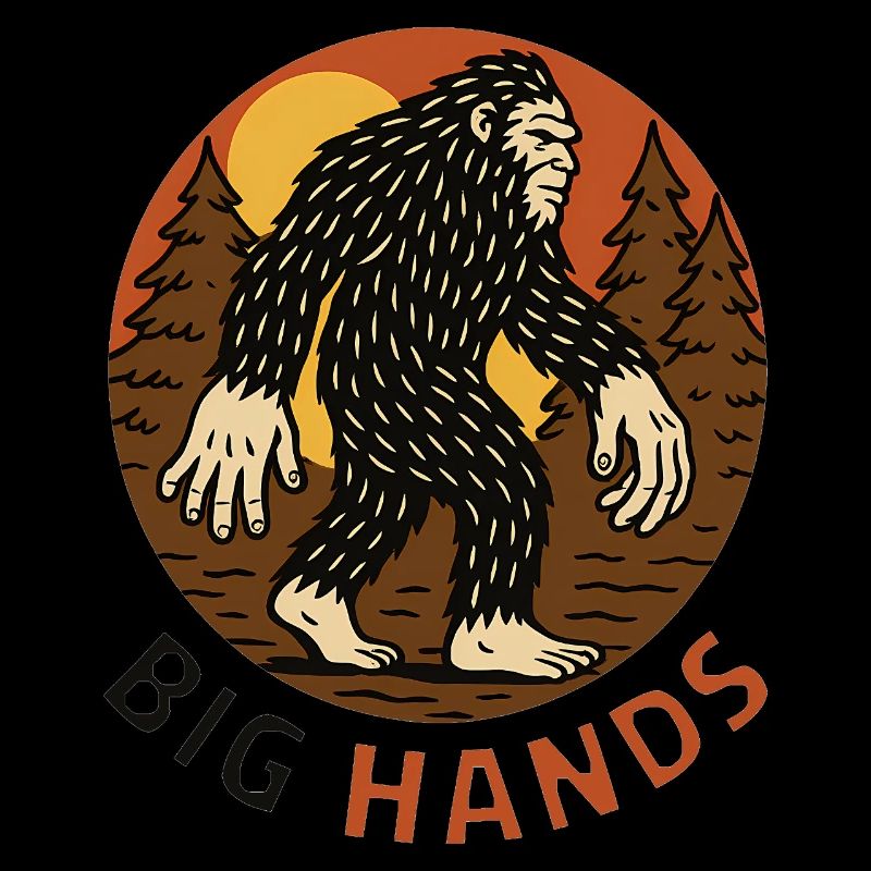 Conception d'aventure en forêt vintage Bigfoot