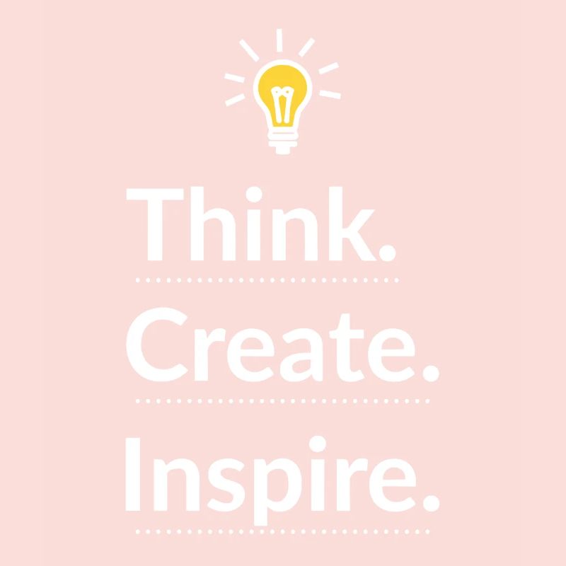 Think Create Inspire Glühbirne