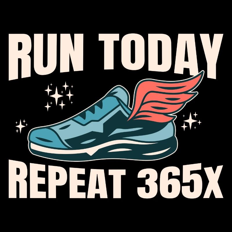 Retro Run Today Repeat 365 - Running Streak Runner