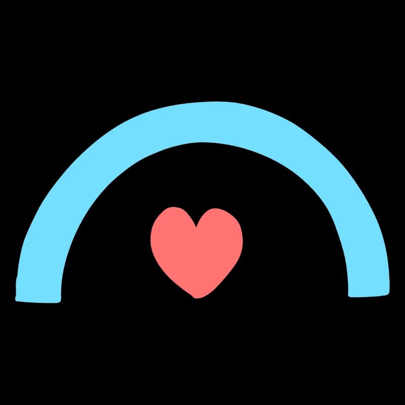 Heart Bow Shape Symbol Shapes Red Blue