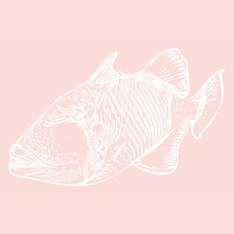 Smiling Triggerfish Vintage Style