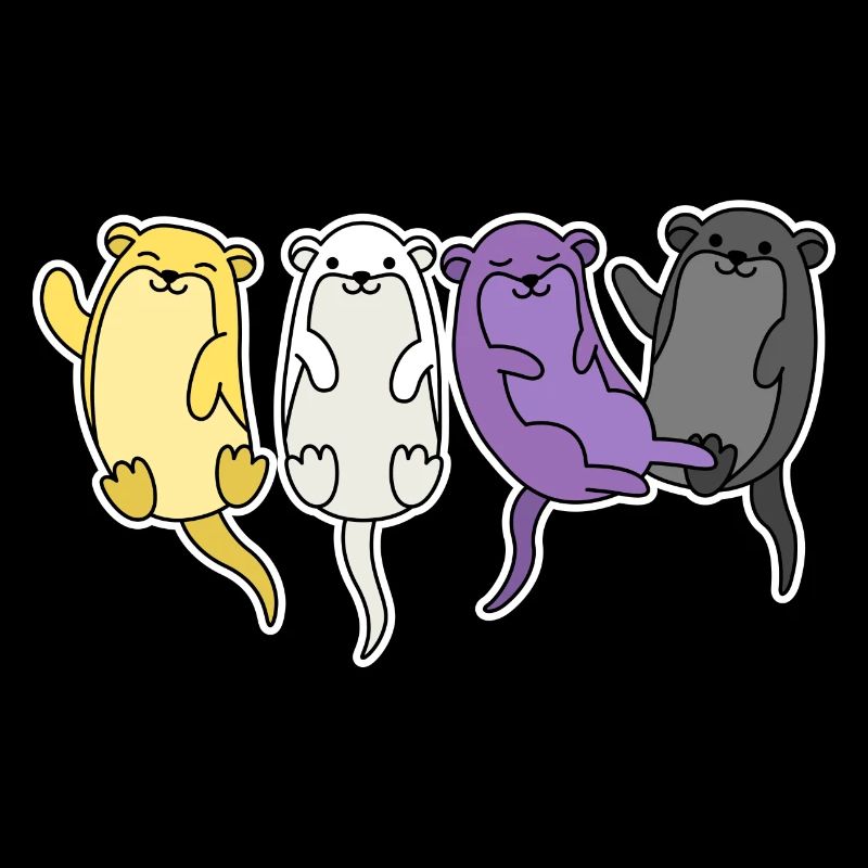 Non-binary flag otter design for proud Enbys