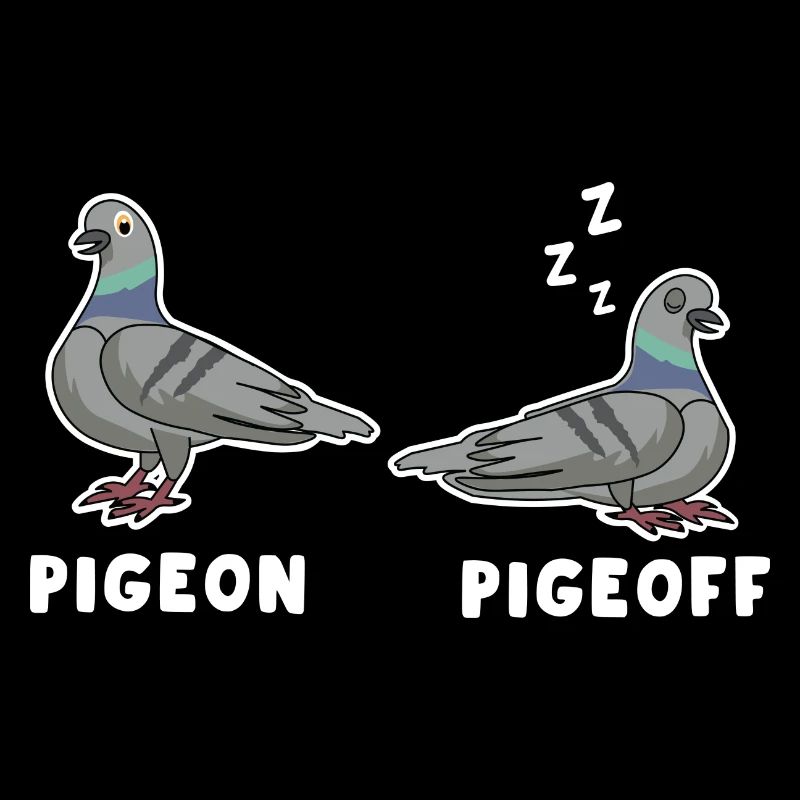 Conception de jeu de mots Sleeping Dove pour les fans de pigeons