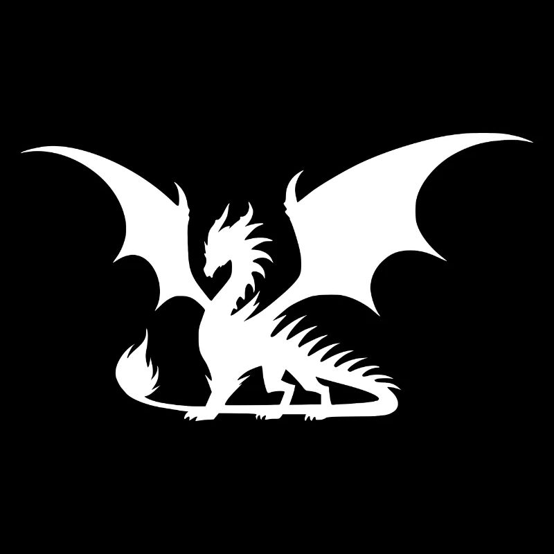 Impressive dragon with wings