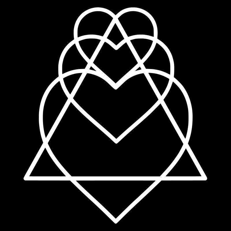 Hipster Icône trois coeurs - une âme / Infinity