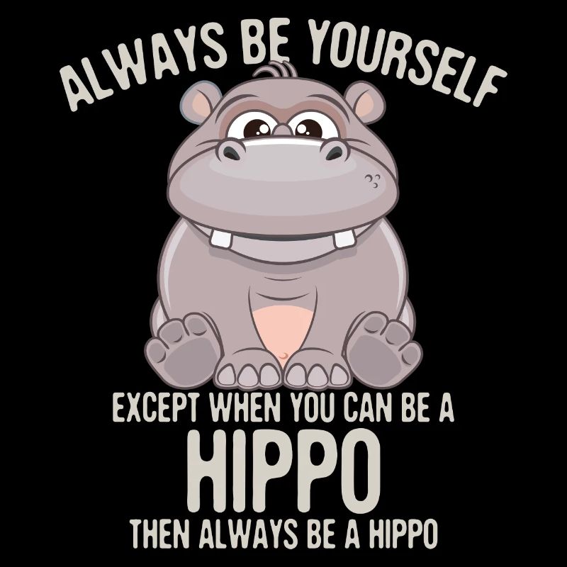 Nieldpferd Be yourself Geschenk Tier Lustig Witz