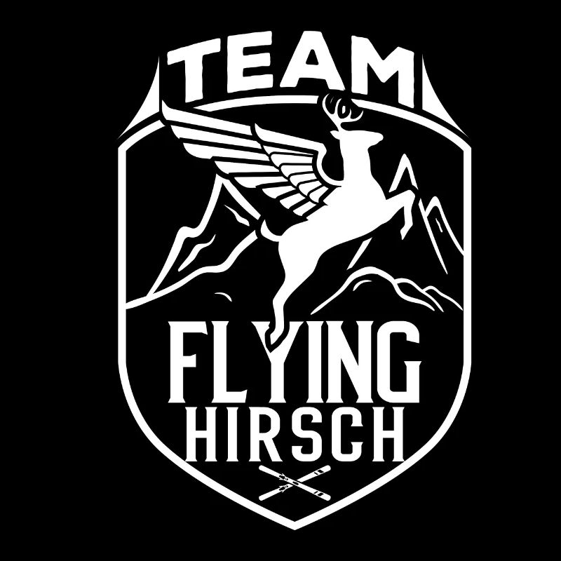 Team Flying Hirsch Geschenk Winter Apres Ski Bier
