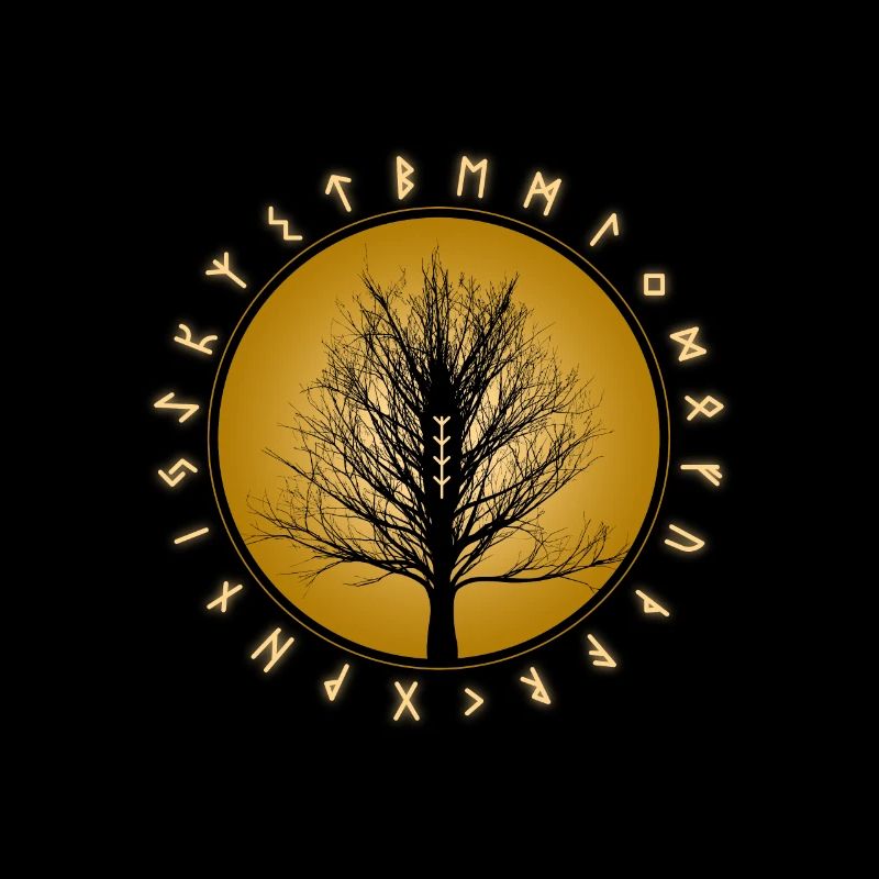 Yggdrasil knot tree Lebensbaum Walhalla