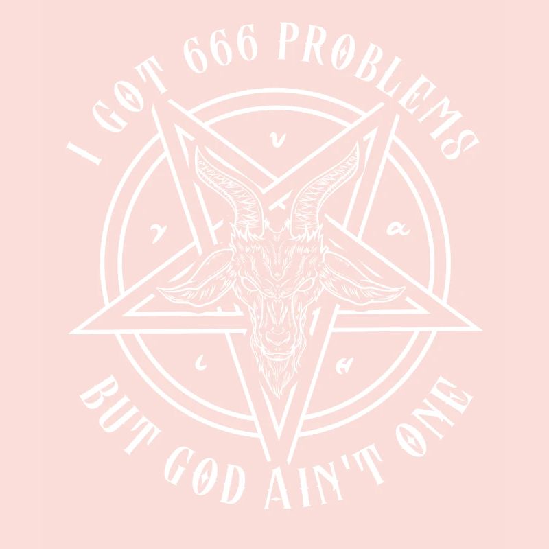Satan 666 Problems T-Shirt Pagan Gothic Devil