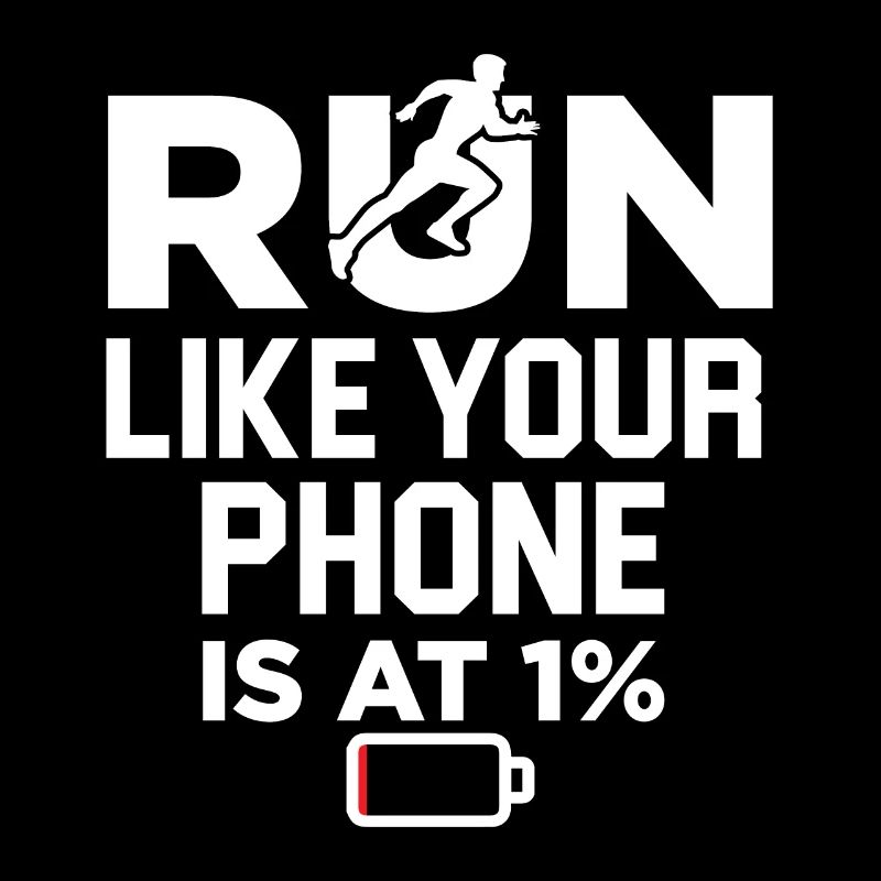 Race Running Jogging Cell Phone Battery Weak Gift
