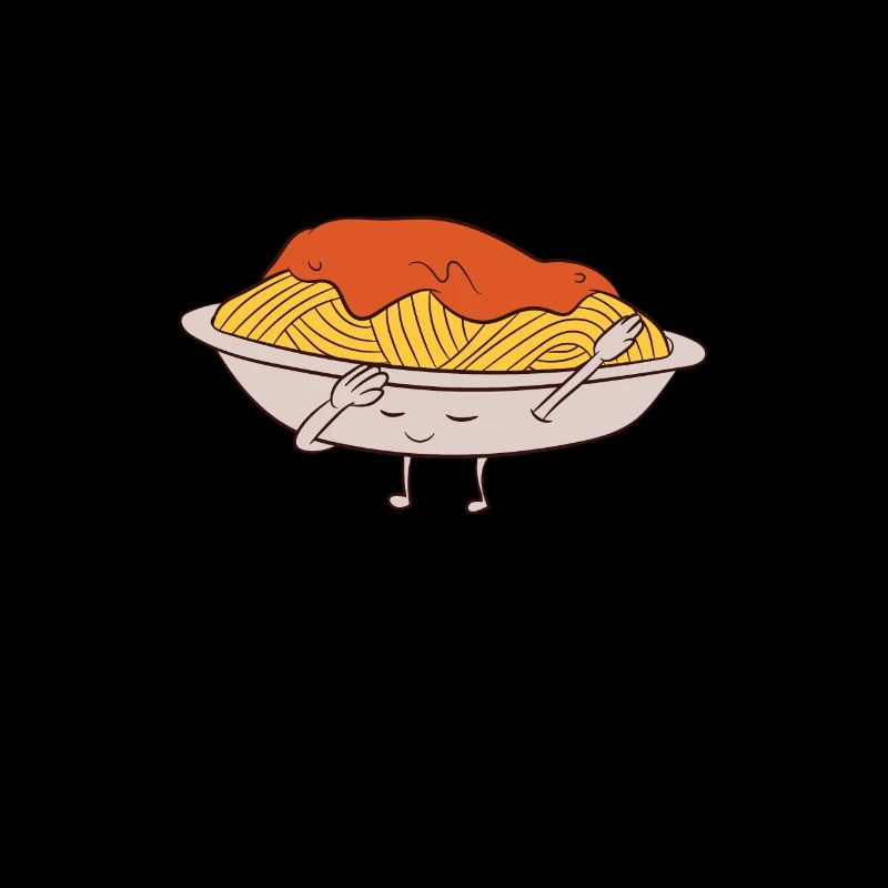 Pasta - Teller mit Spaghetti Dabbing / DAB