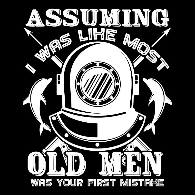 Old men scuba diving