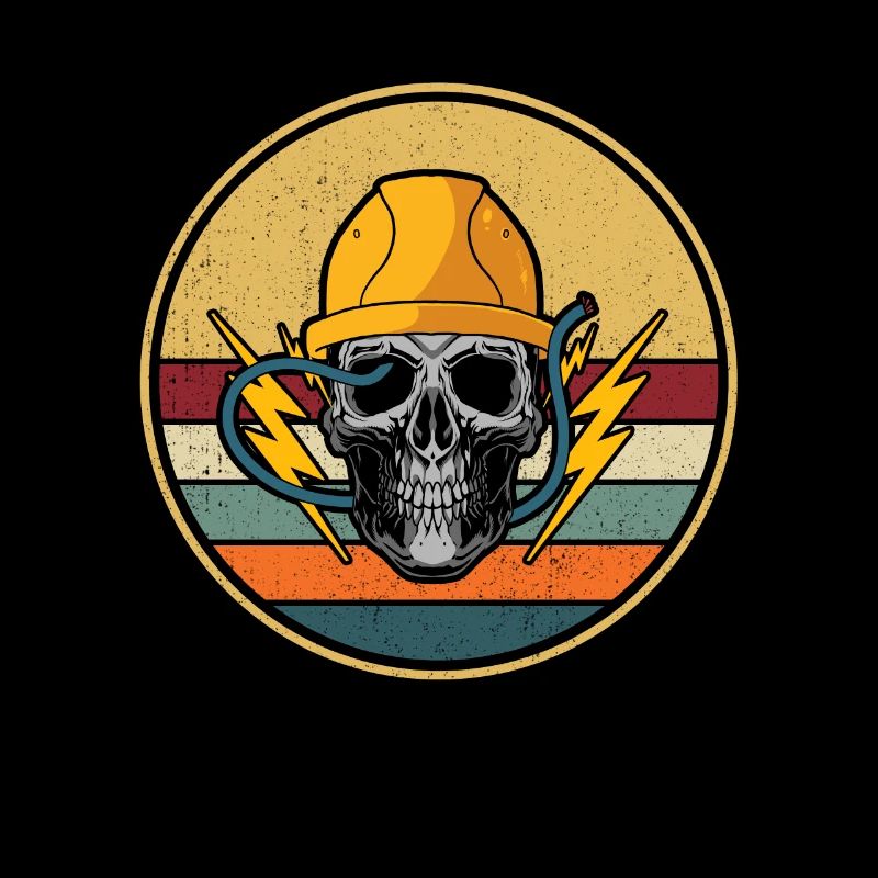Retro electrician electronics technician master electrician