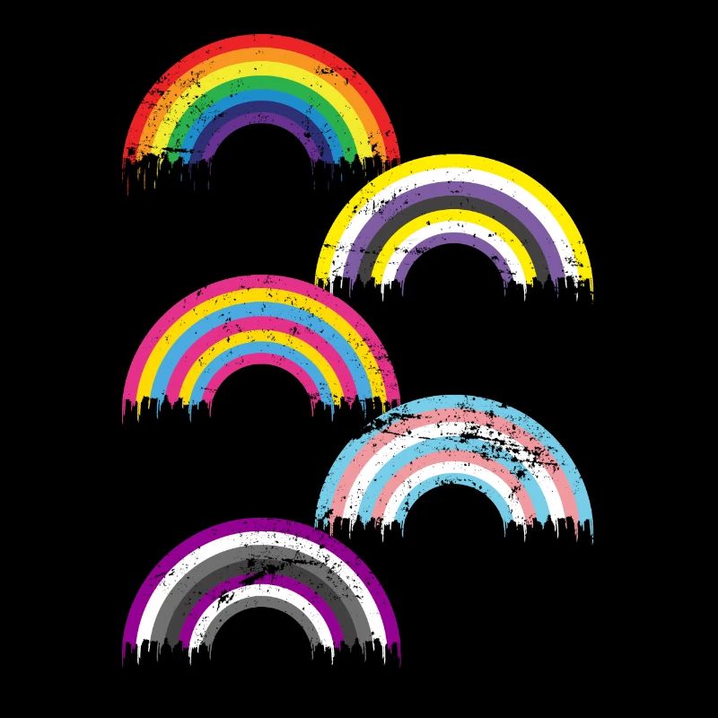 Rainbow Pan Transgender Non Binary LGBT