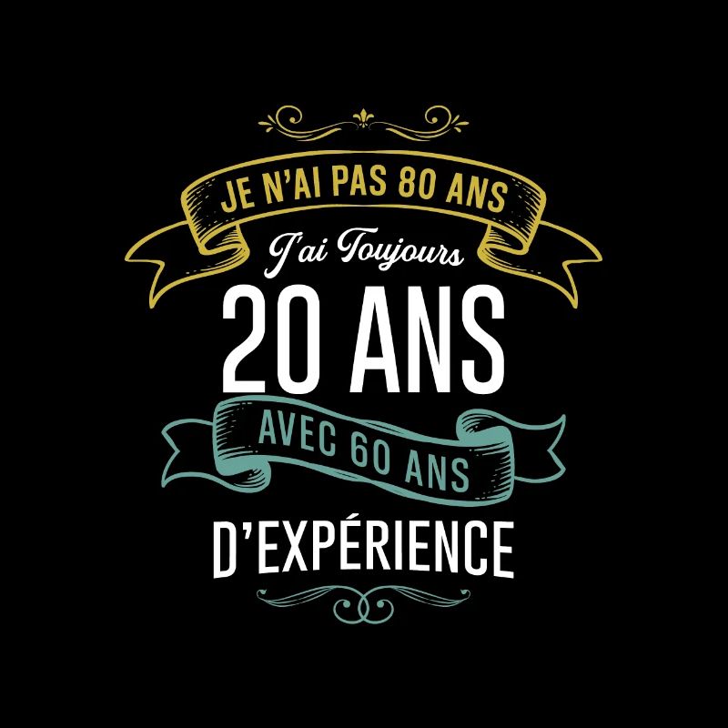 80 ans anniversaire avec 60 ans d'expérience.