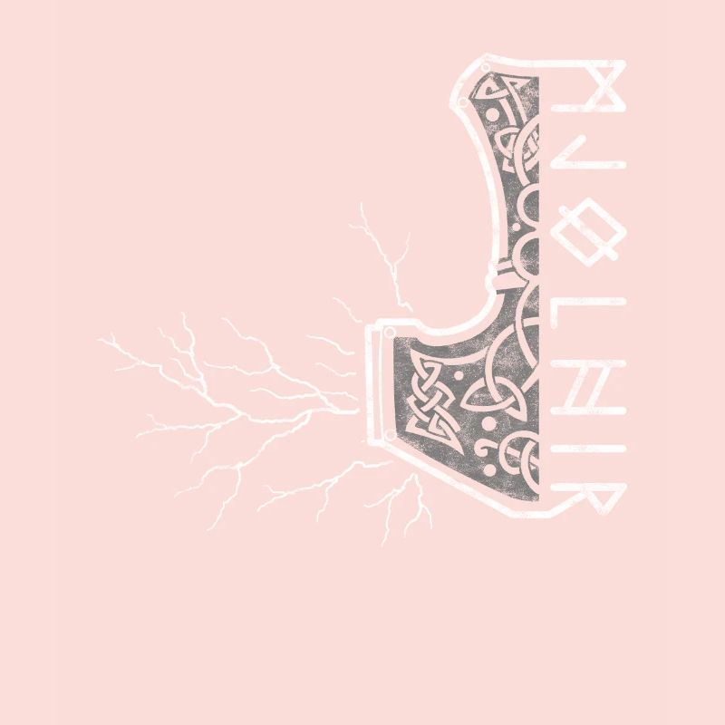 Der Hammer von Thor mit Blitzen - Mjölnir