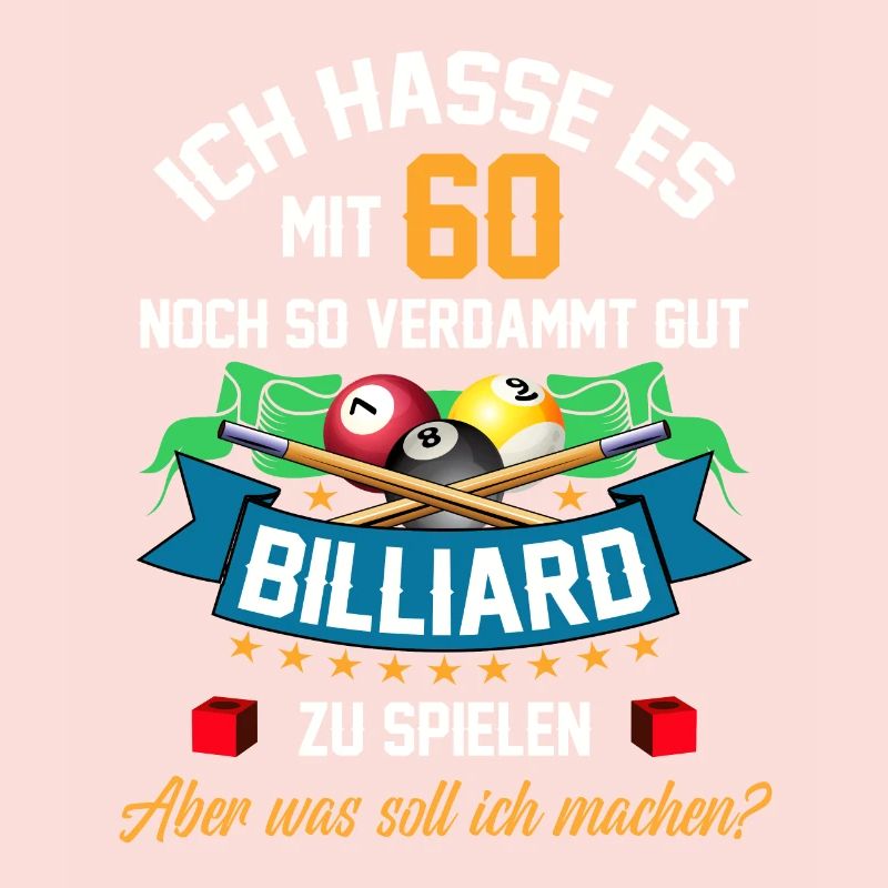 60. Geburtstag Billard Billardspieler Queue Fun